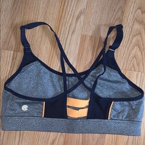 Grey,orange sports top